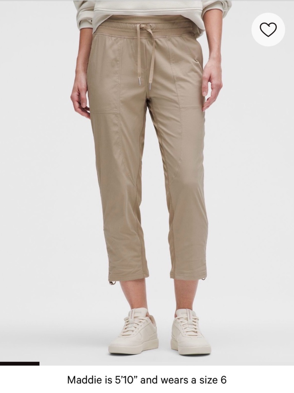 2/$75 lululemon Dance Studio mid-rise Cropped Drawstring Pants in Taupe